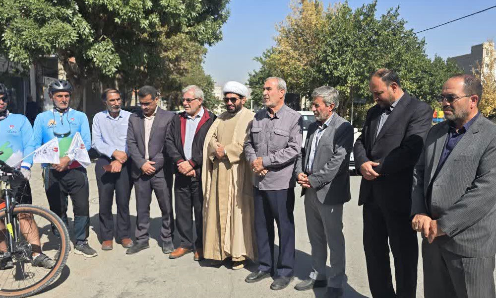 استقبال از تیم دوچرخه‌سواری خیریه امدادگران عاشورای کاشان در بجنورد