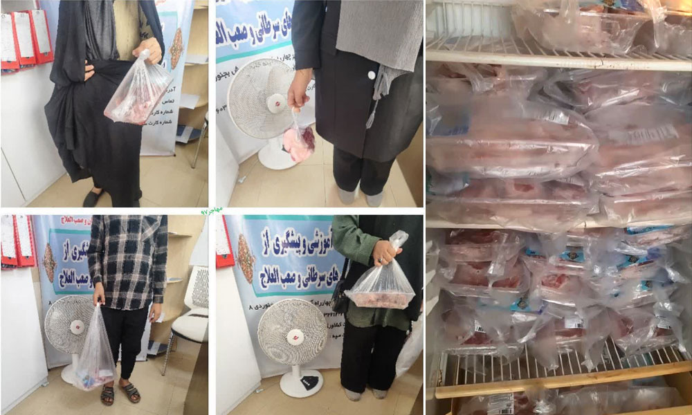 توزیع ۱۷۶ بسته گوشت گرم گوسفندی میان مددجویان خراسان شمالی